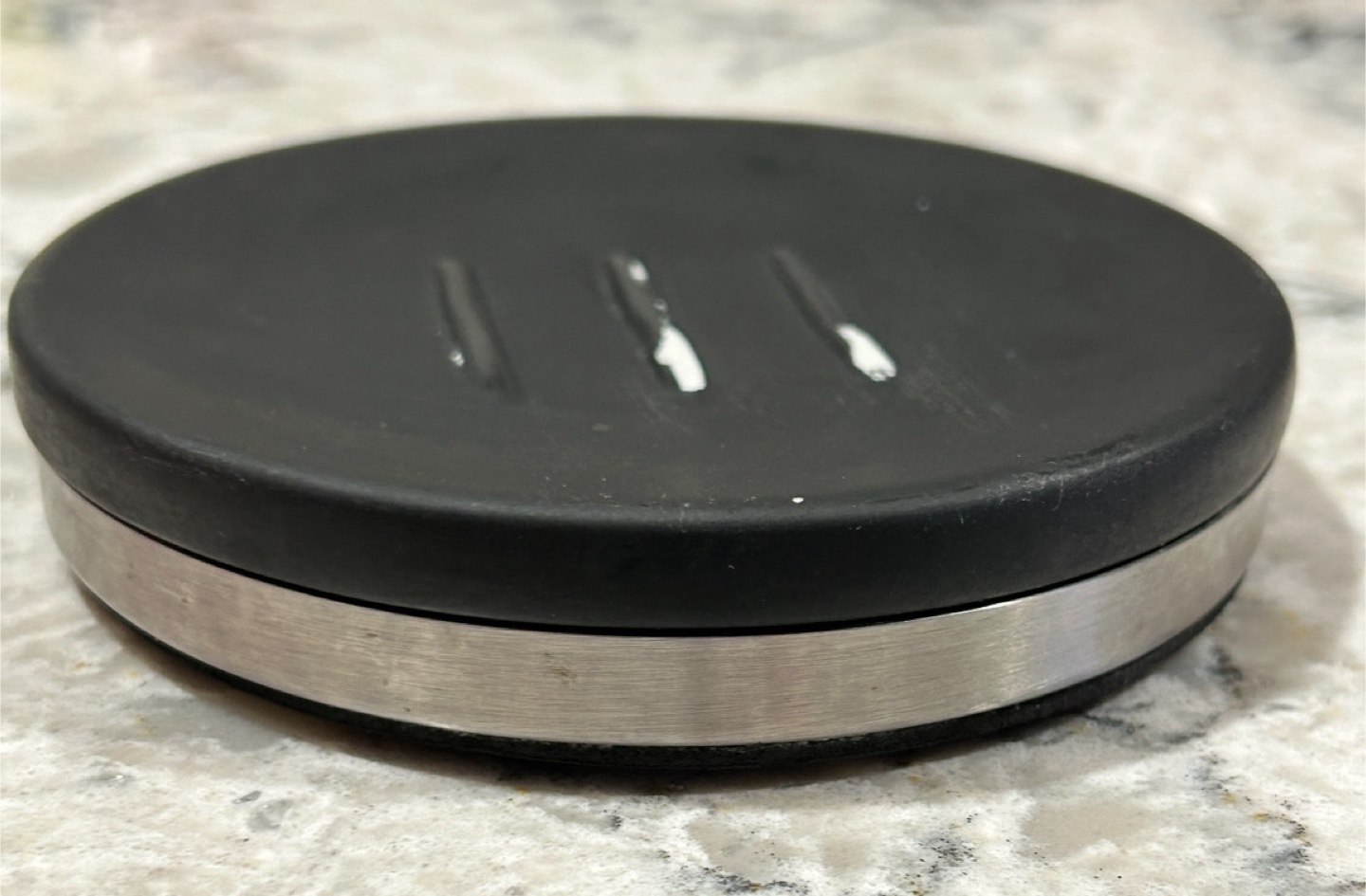 Soft Bottom Stainless Steel and Ceramic Like Top Soap Dish - photo 2