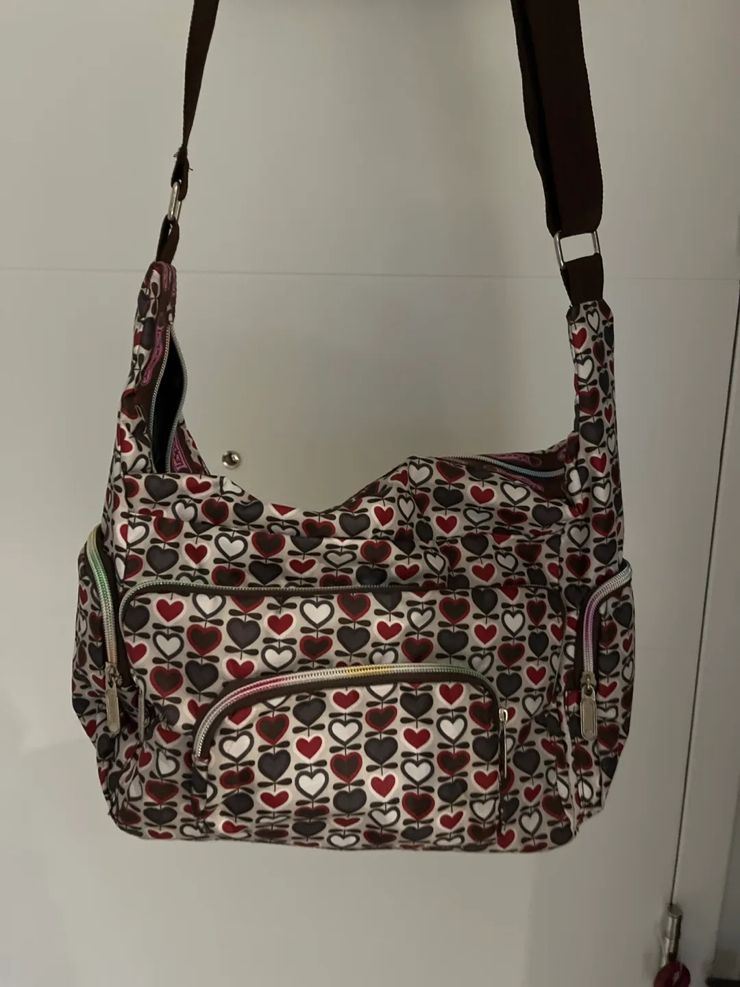 Heart Print Shoulder Bag