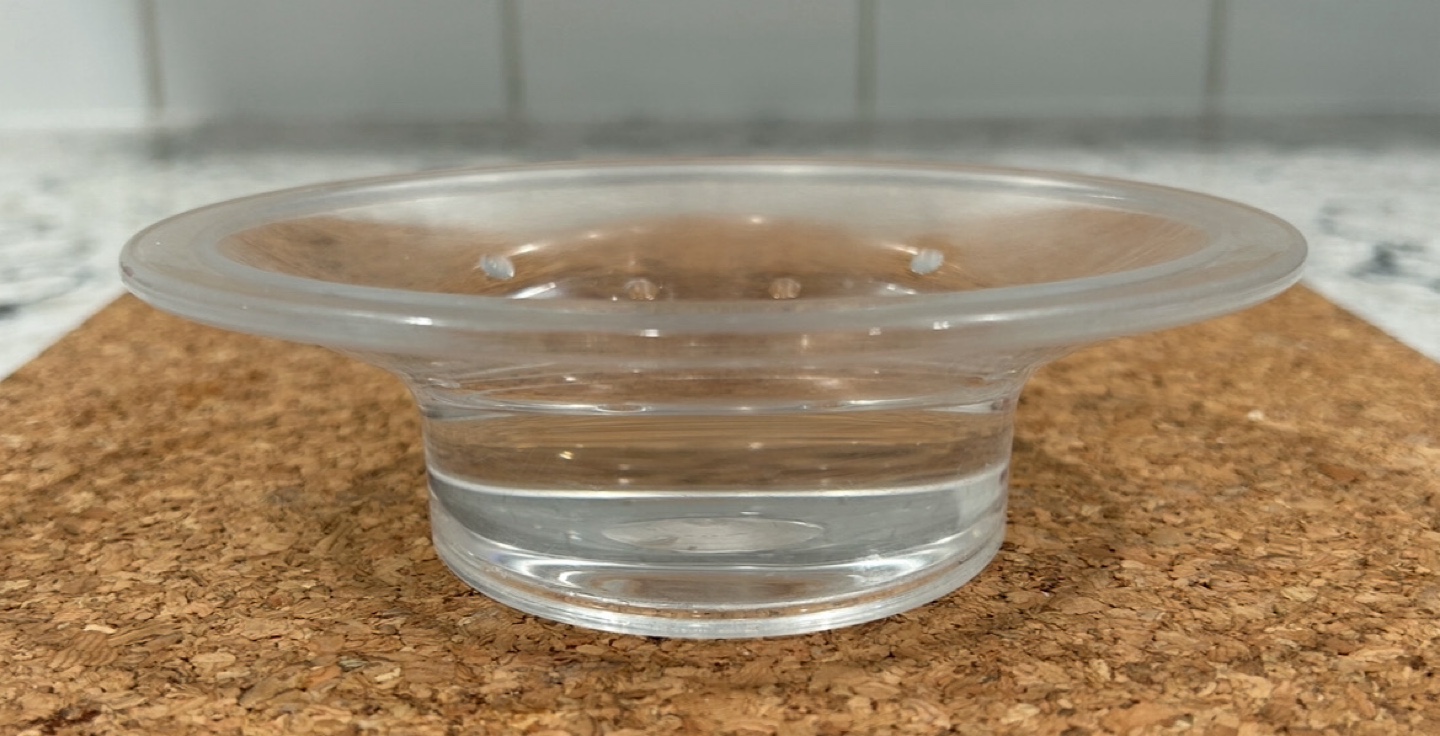 Clear Glass Toothbrush Holder & Soap Dish Set - photo 4