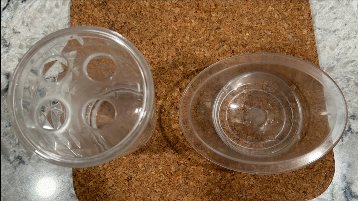 Clear Glass Toothbrush Holder & Soap Dish Set - photo 2