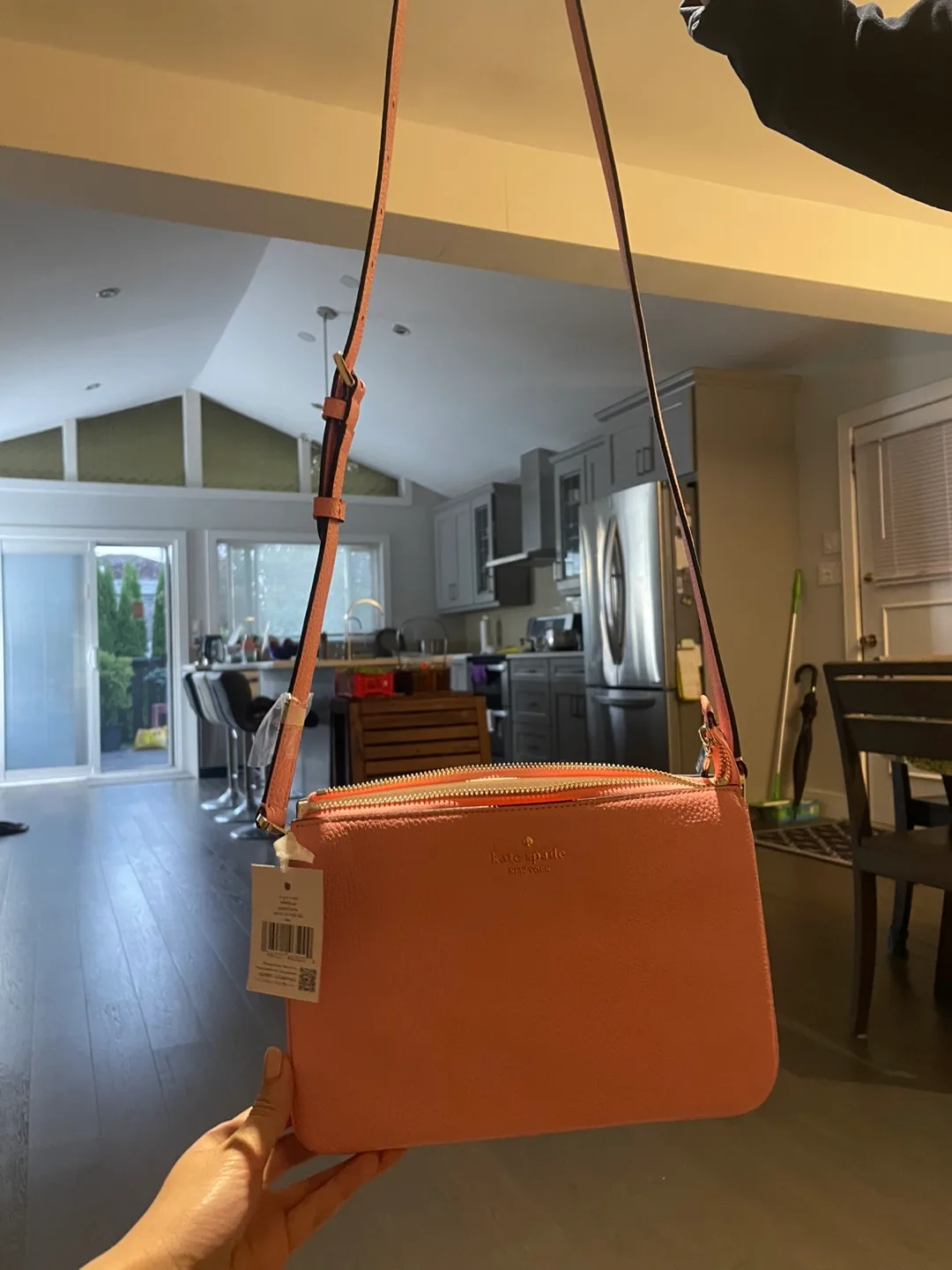 New Kate Spade Pink Leather Crossbody Bag image indicator(3)