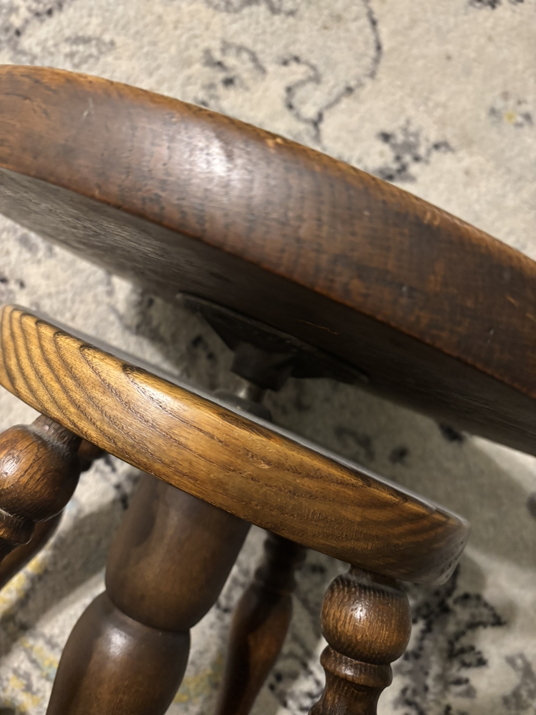 Vintage Wooden Piano Stool - photo 4
