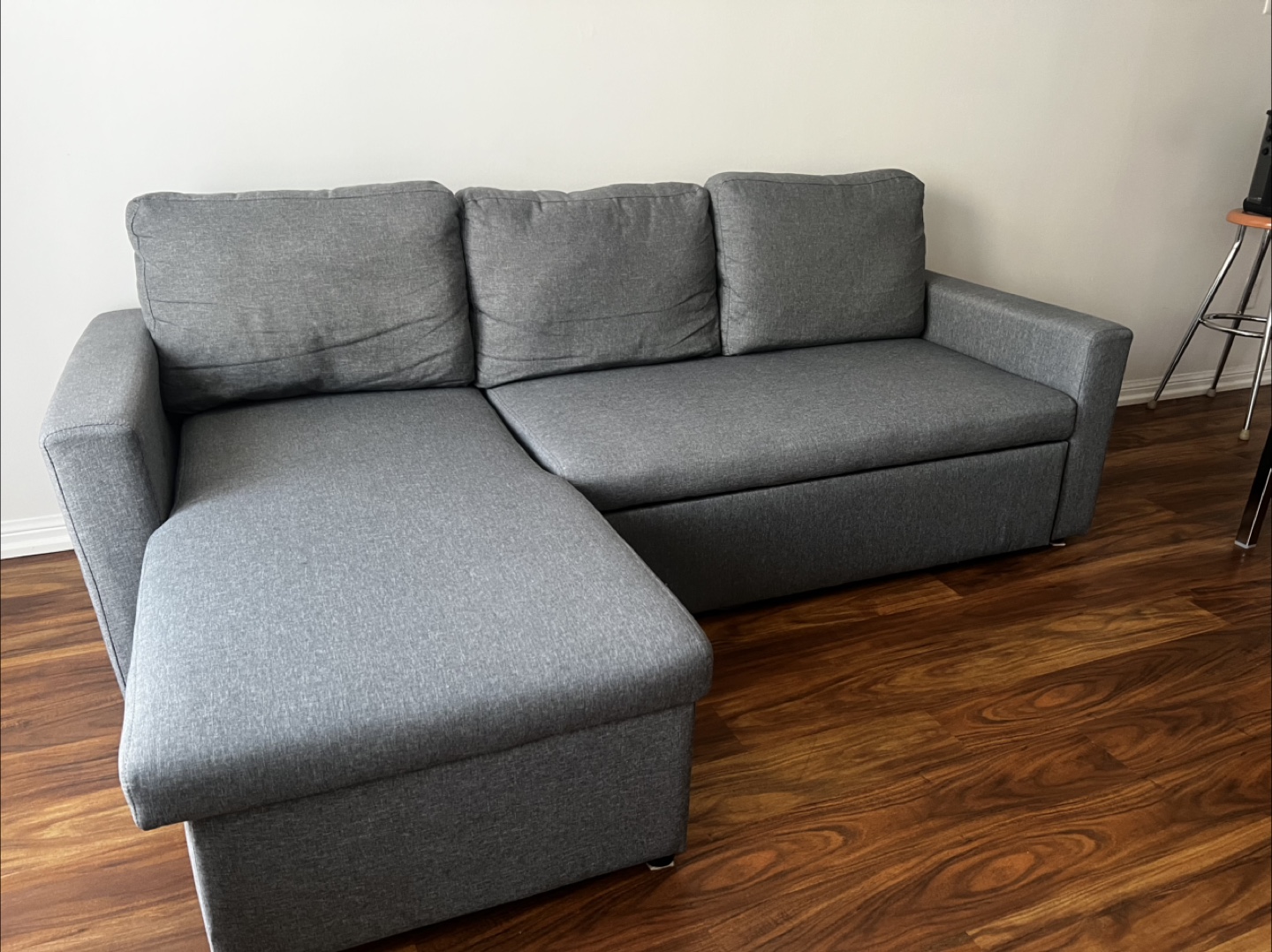 Grey Sleeper Sofa with Storage - photo 2