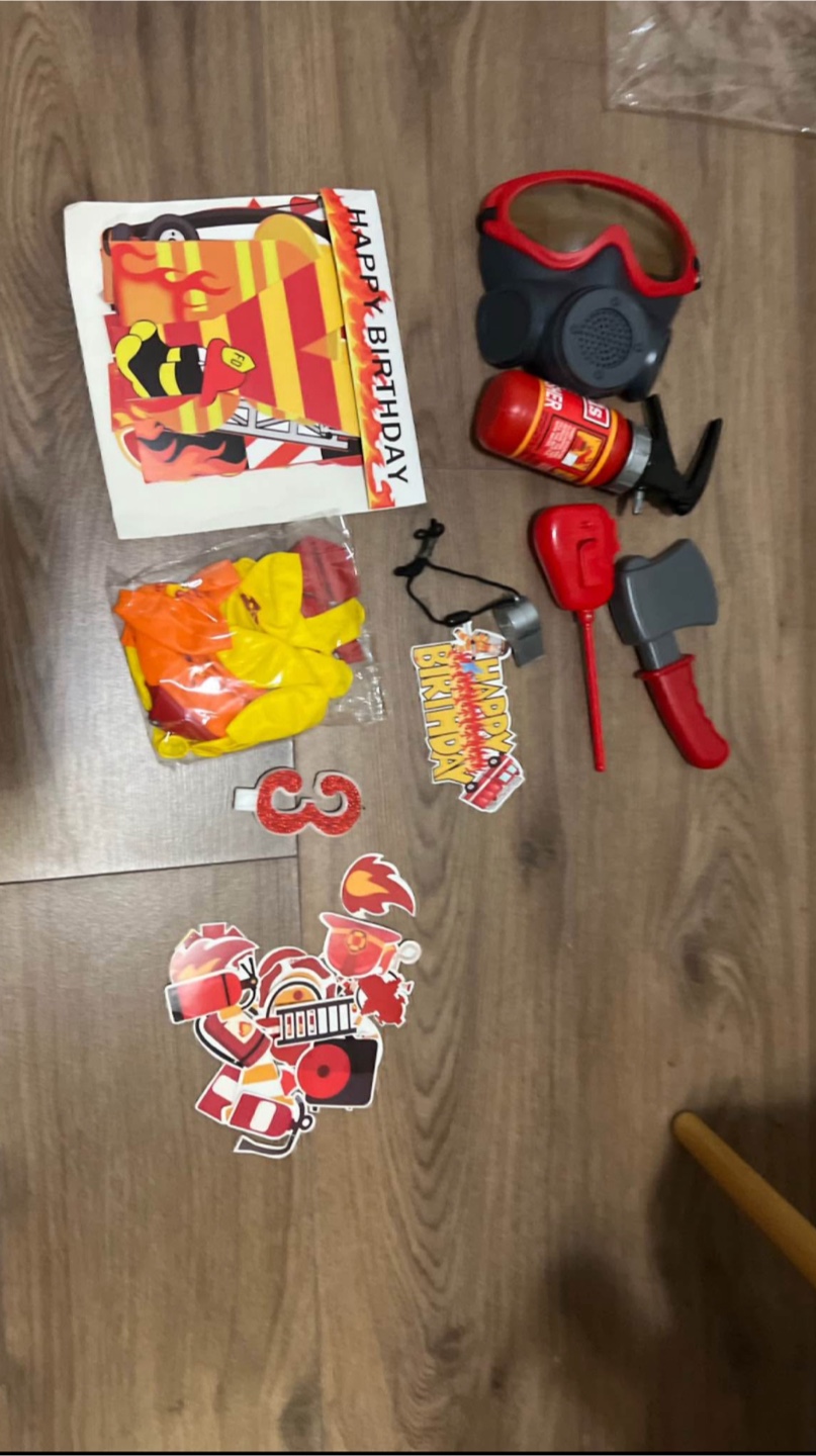 Firefighter Birthday Party Decoration Set