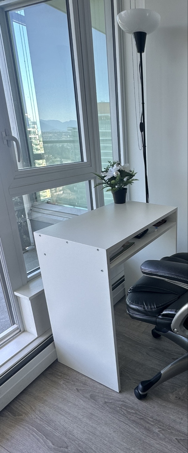 White Desk with Shelf