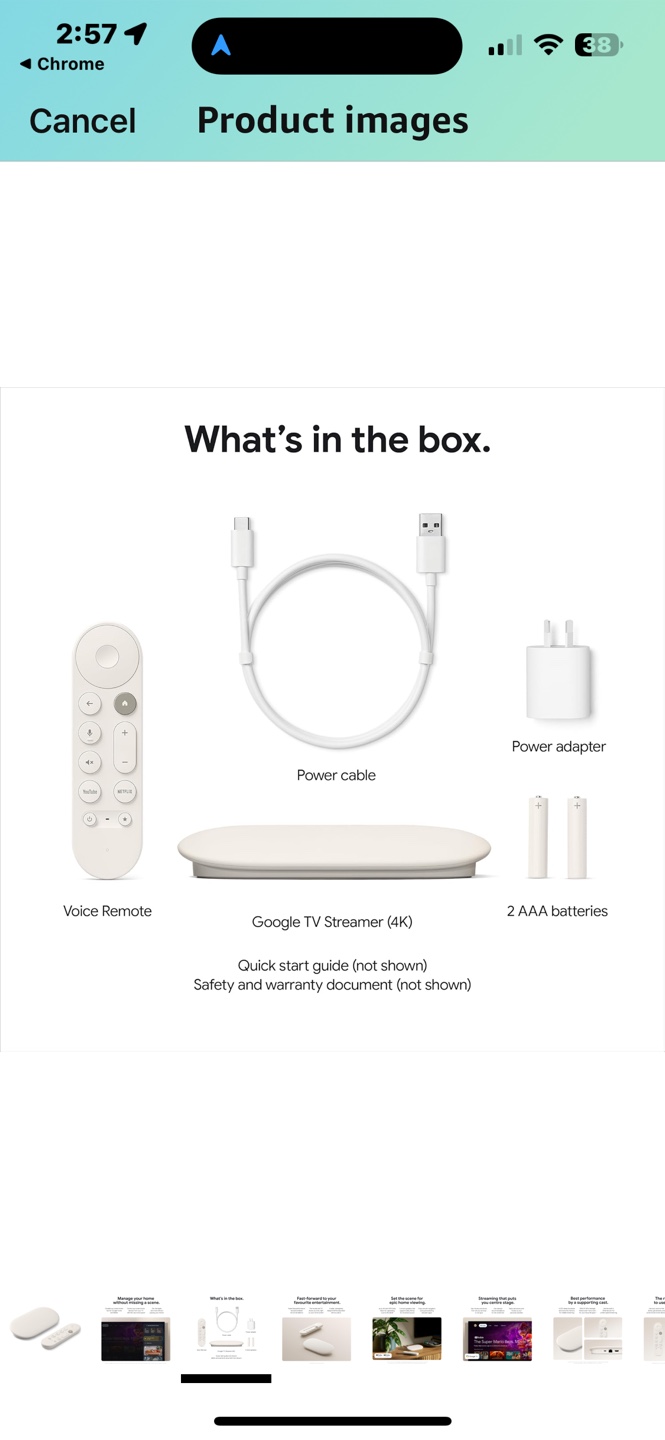 New Google TV Streamer (4K) - Porcelain - photo 3