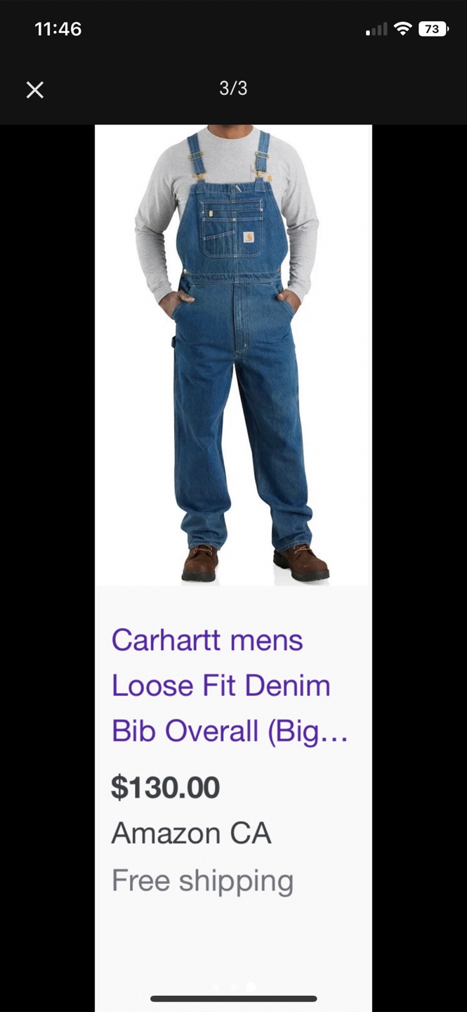 Carhartt Loose Fit Denim Bib Overalls (36x34) - photo 3