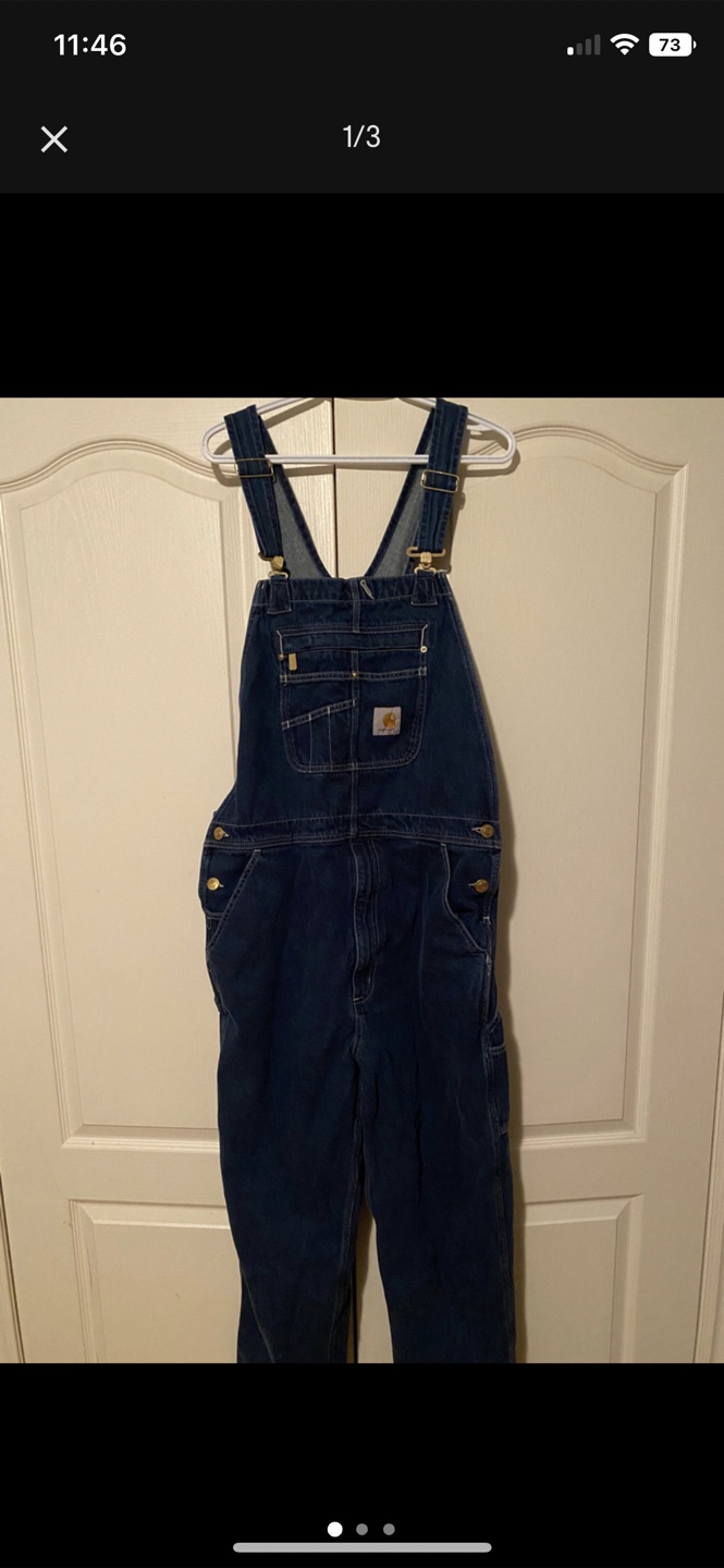Carhartt Loose Fit Denim Bib Overalls (36x34)