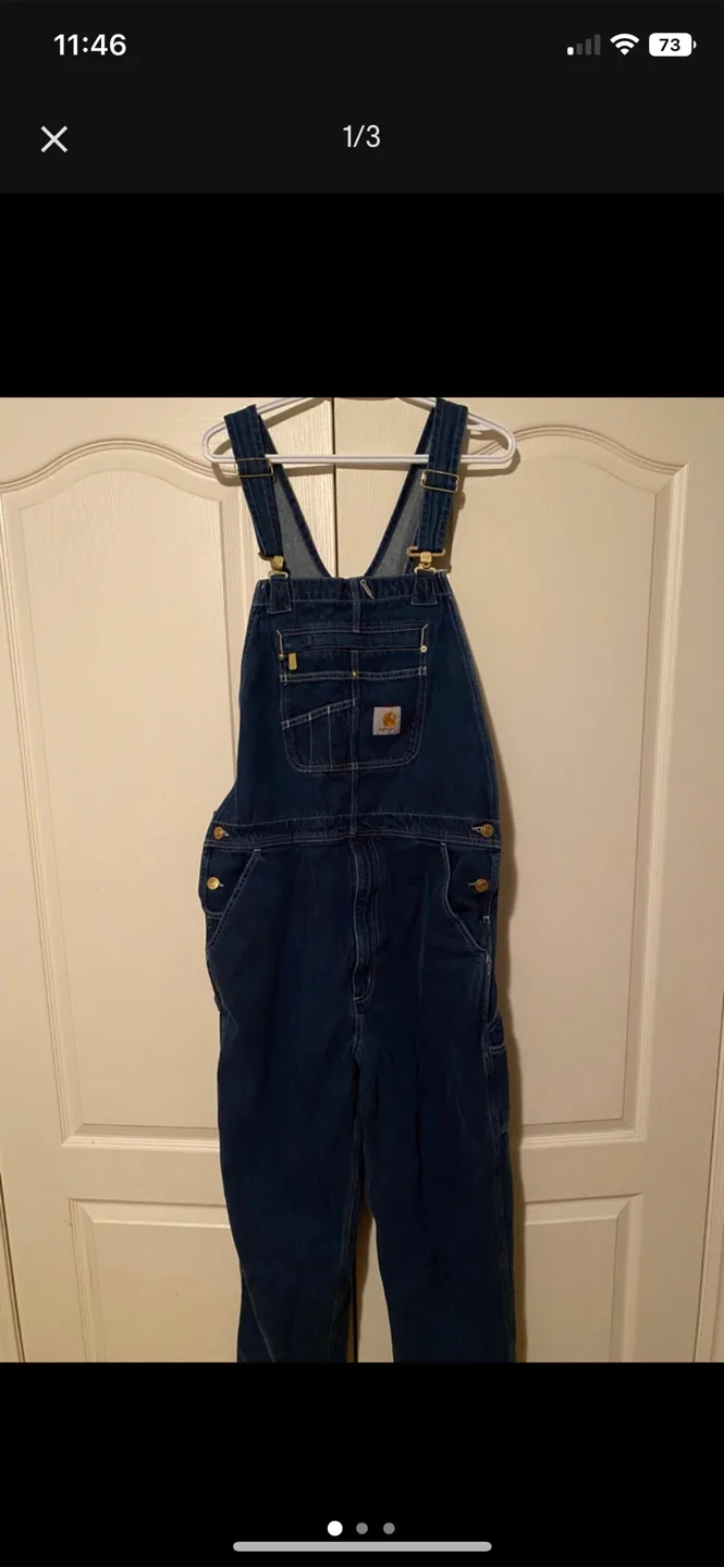 Carhartt Loose Fit Denim Bib Overalls (36x34) thumbnail