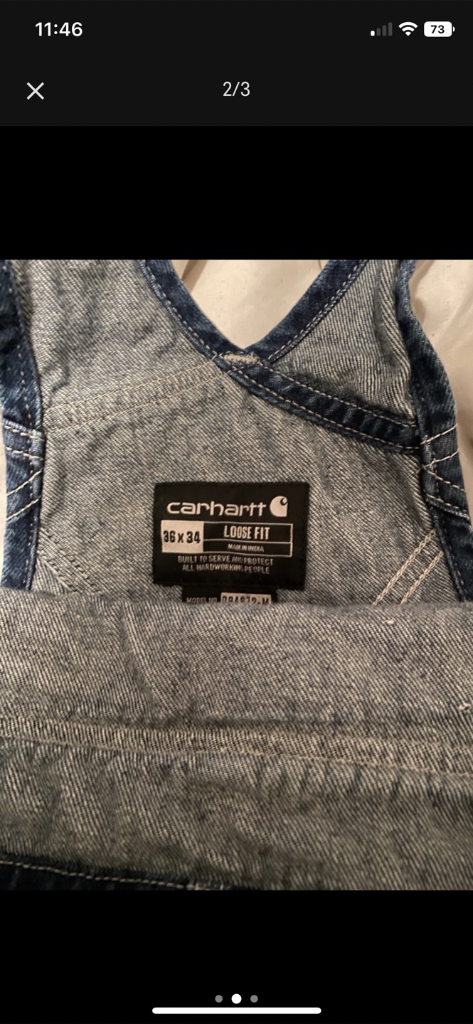 Carhartt Loose Fit Denim Bib Overalls (36x34) - photo 2
