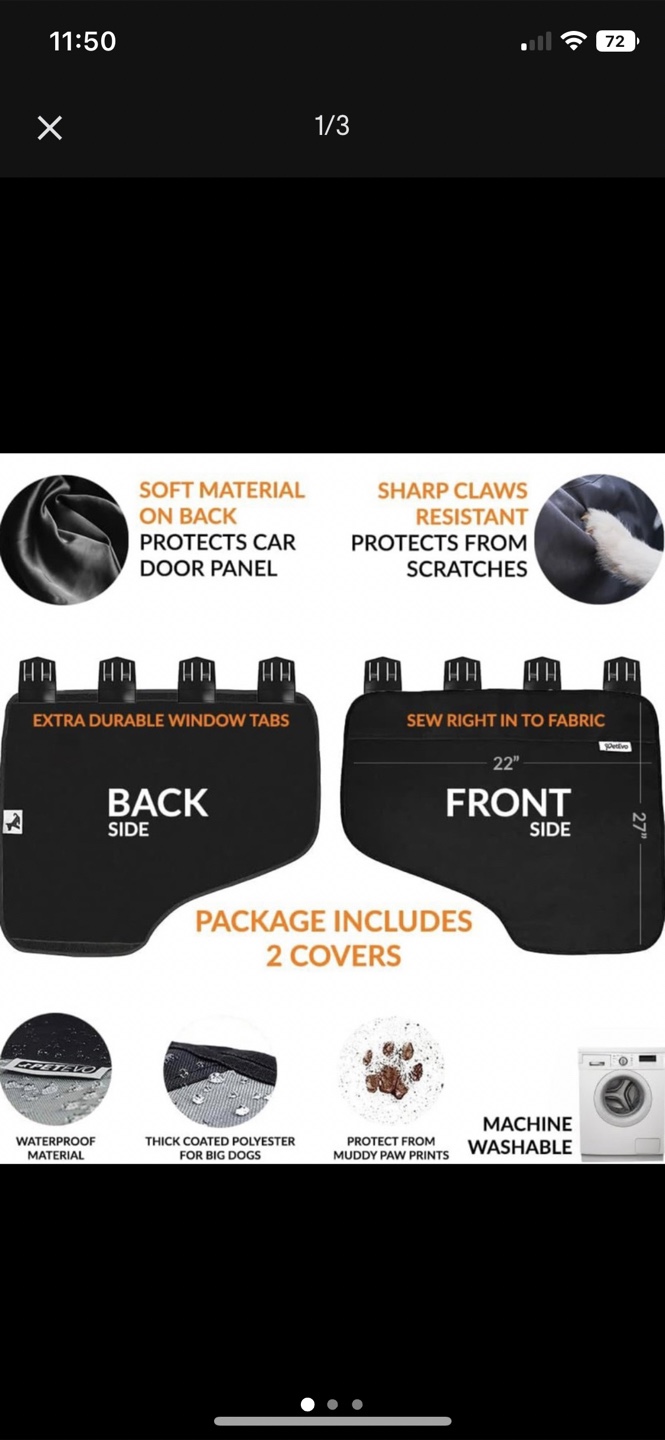 4Knines Dog Car Door Cover - Set of 2