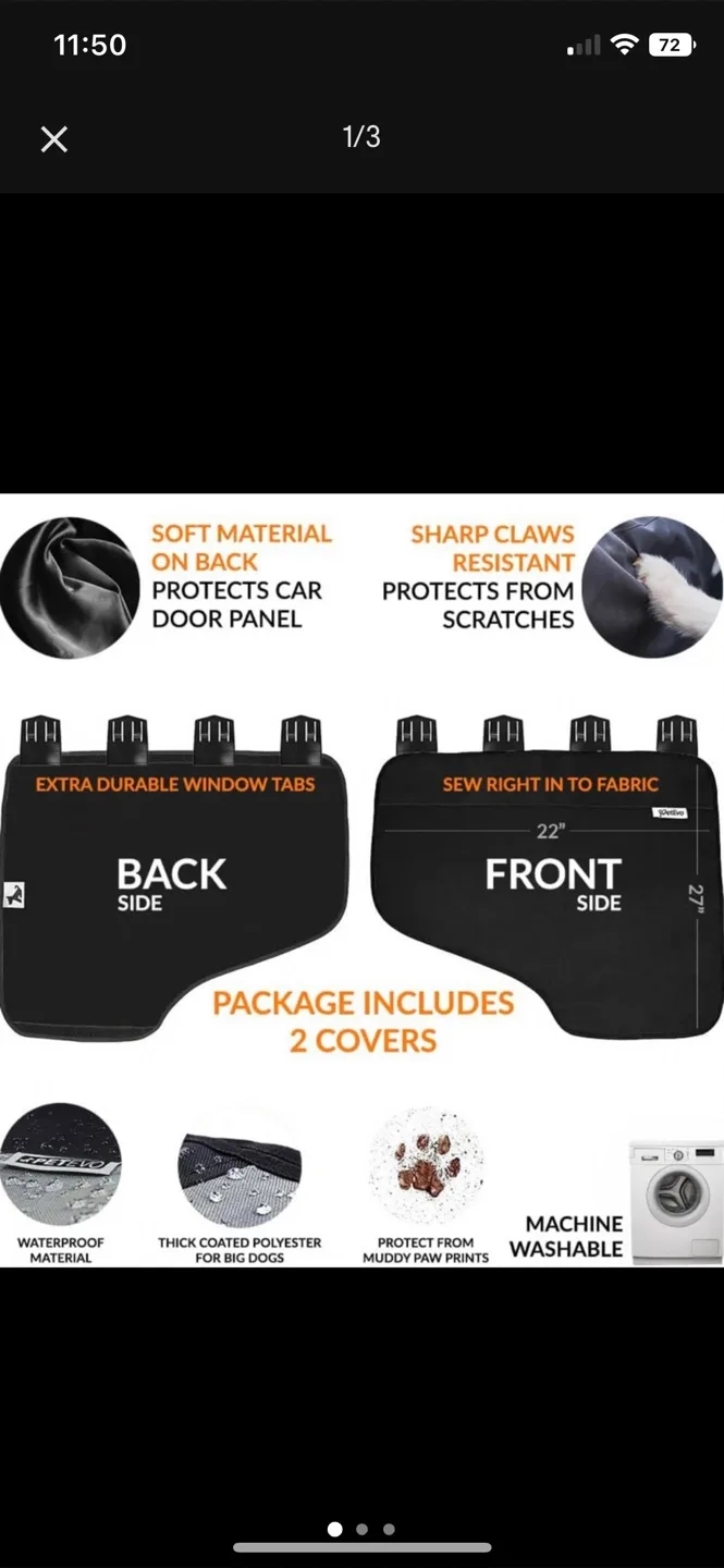 4Knines Dog Car Door Cover - Set of 2 thumbnail