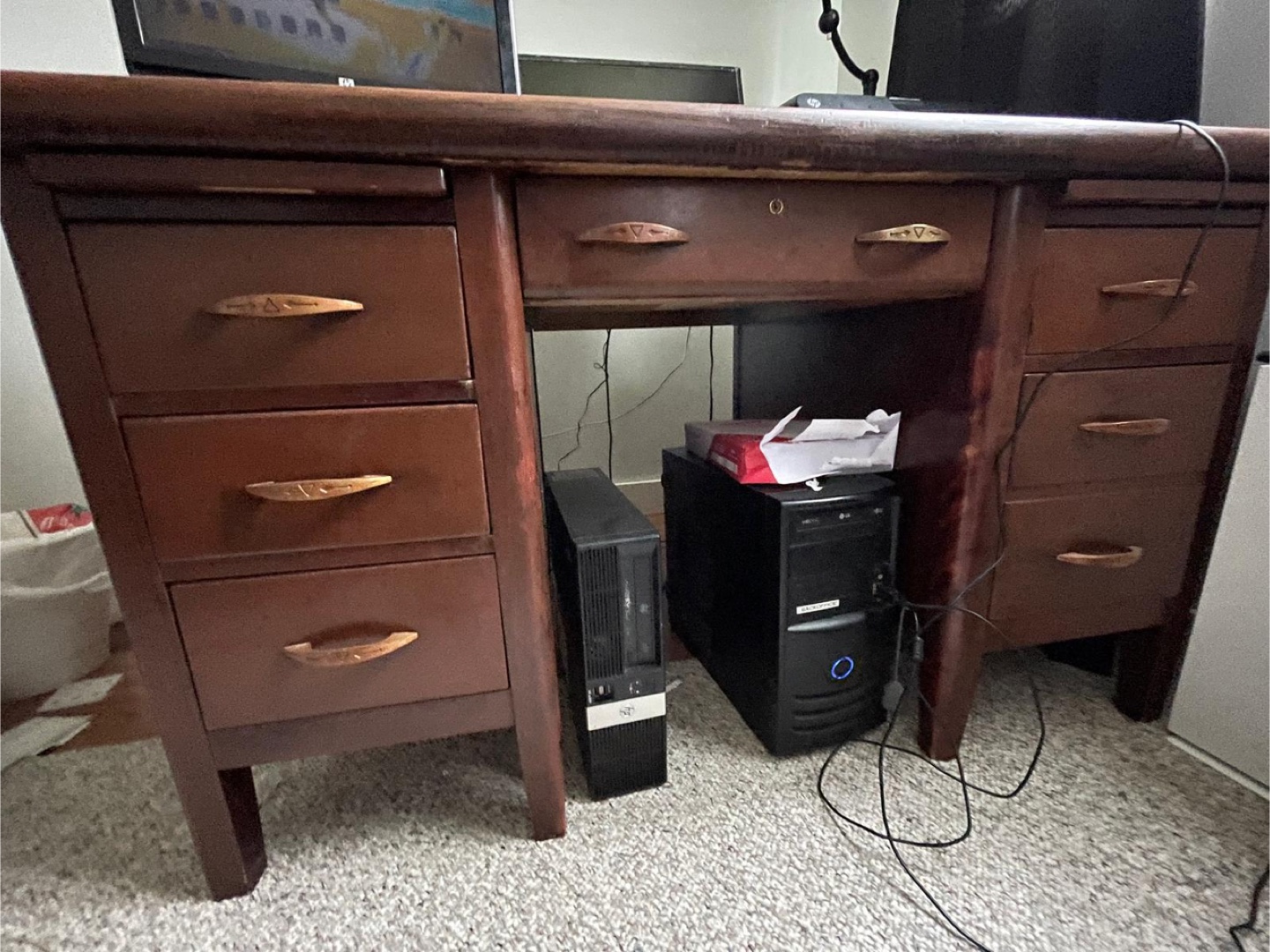 Vintage Wooden Desk - photo 2
