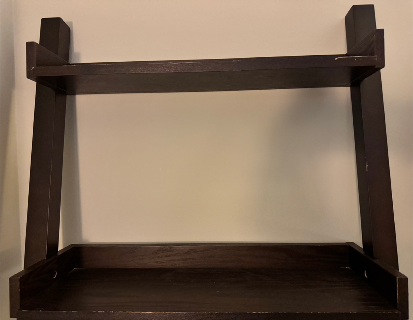 Dark Brown Leaning Ladder Shelf - photo 2
