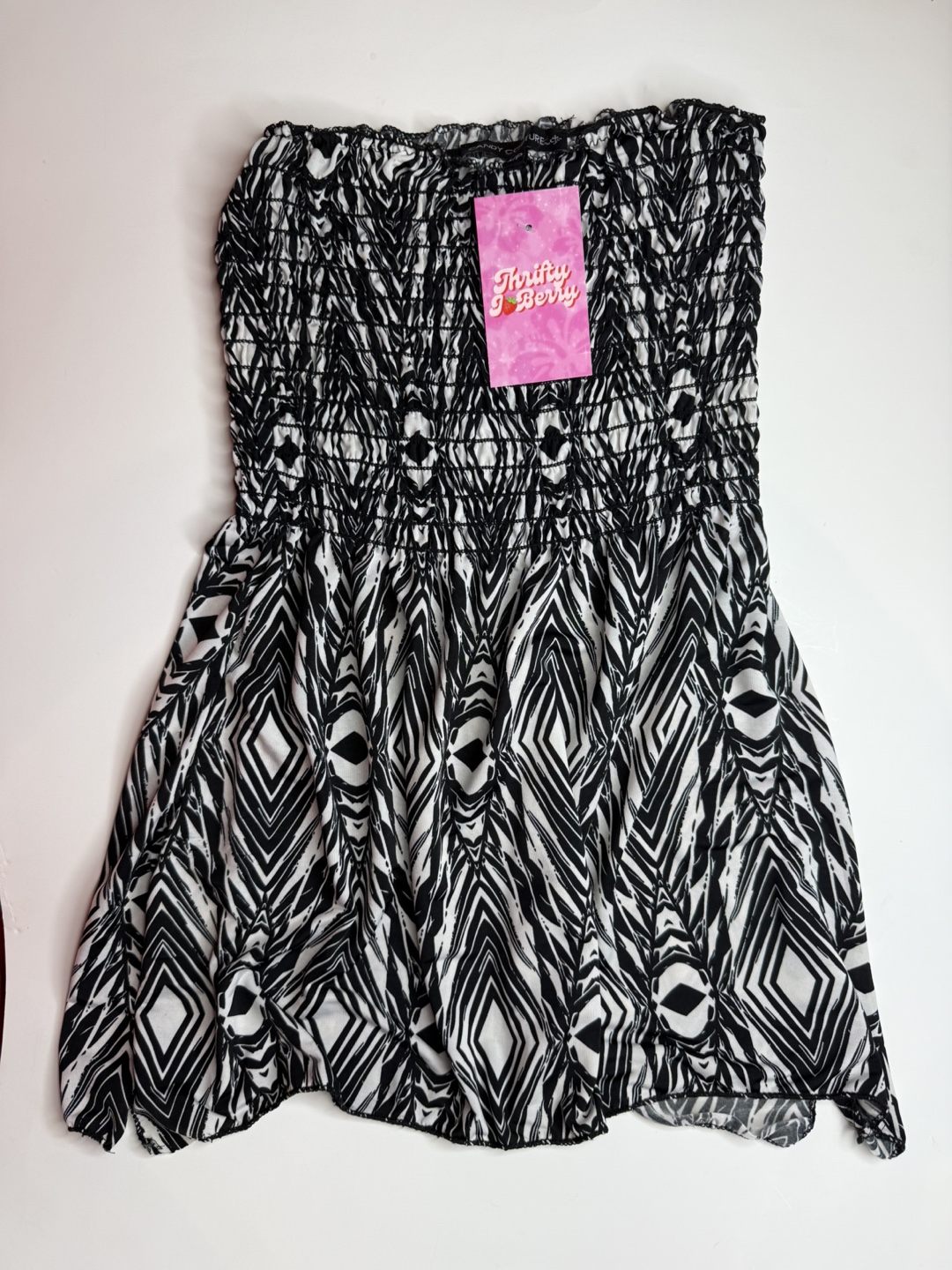 Candy Couture Black & White Tube Top - Size S