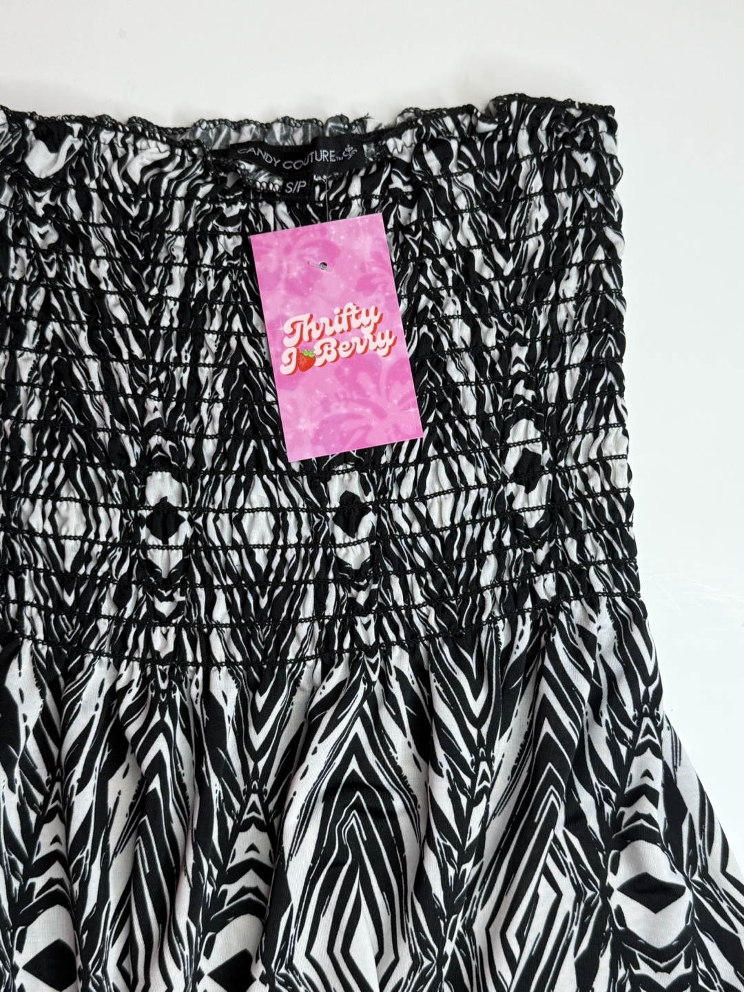 Candy Couture Black & White Tube Top - Size S - photo 3