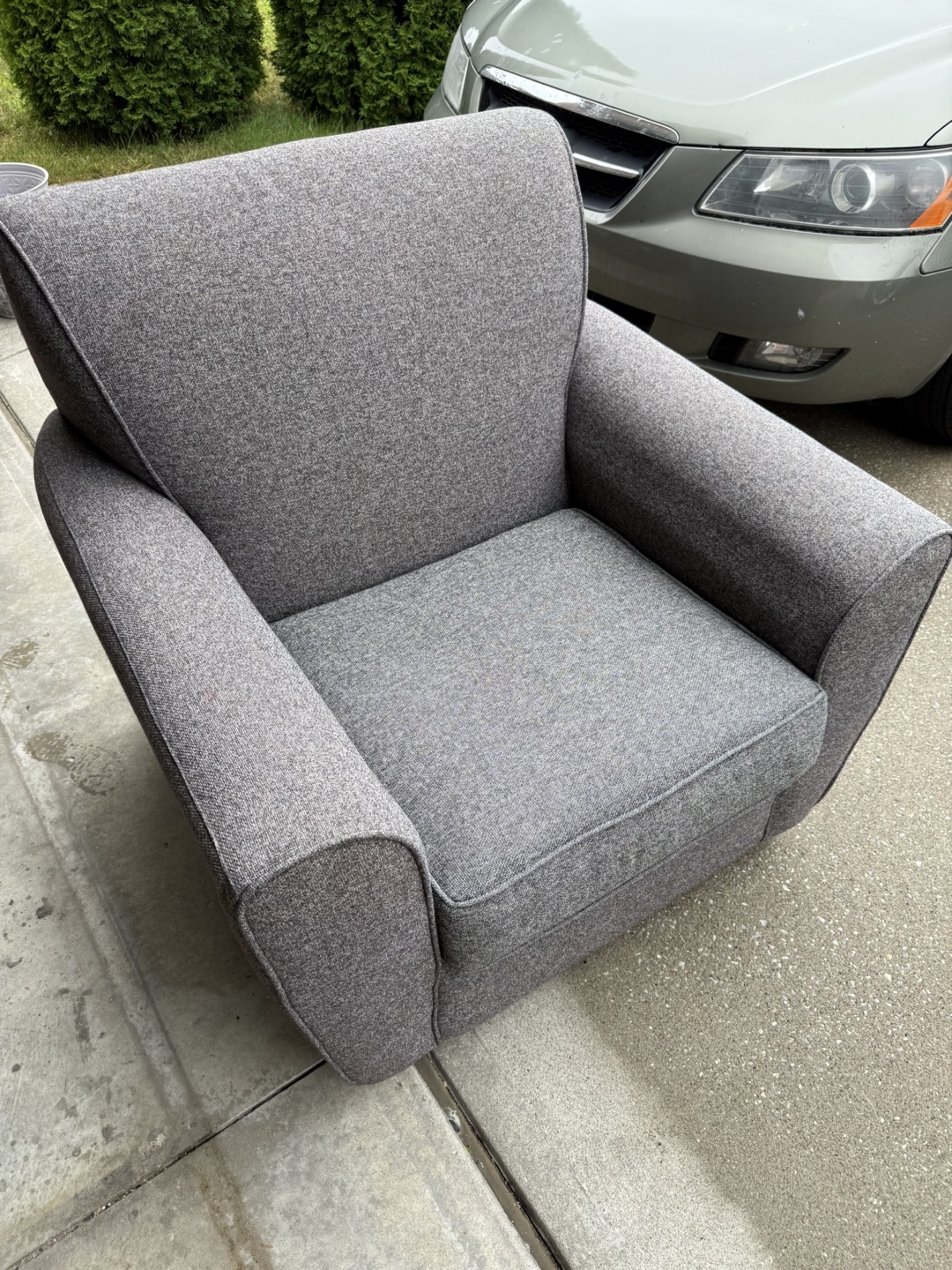 Grey Armchair and Loveseat Set - photo 2