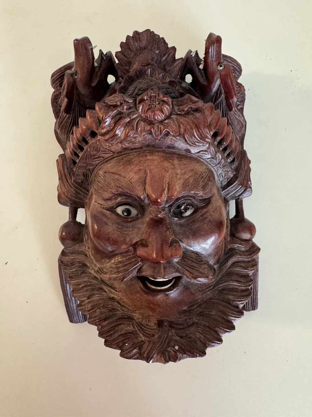 Vintage Hand Carved Wooden Mask image indicator(6)