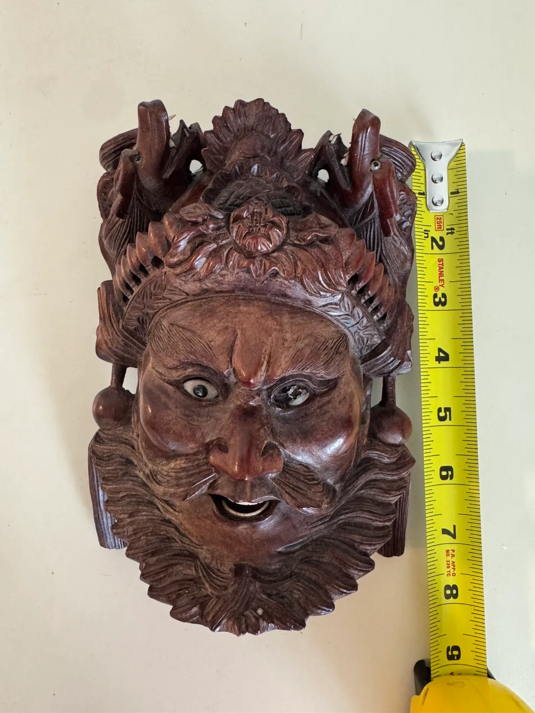 Vintage Hand Carved Wooden Mask image indicator(3)