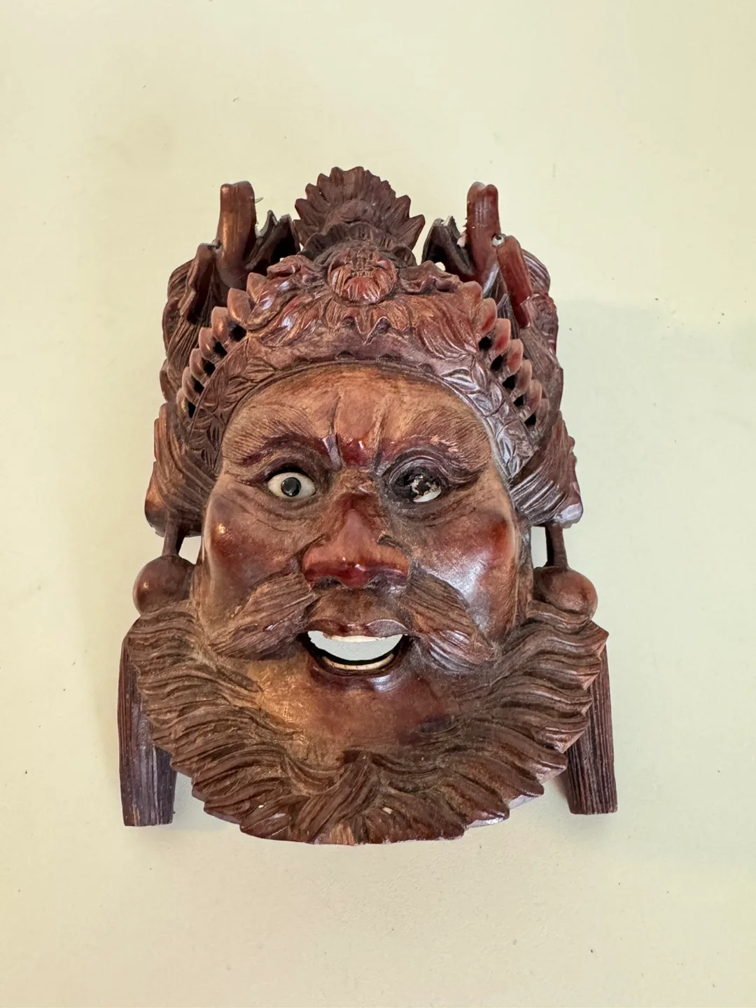 Vintage Hand Carved Wooden Mask image indicator(5)