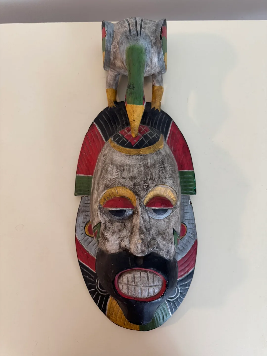 African Wood Mask Wall Decor image indicator(2)