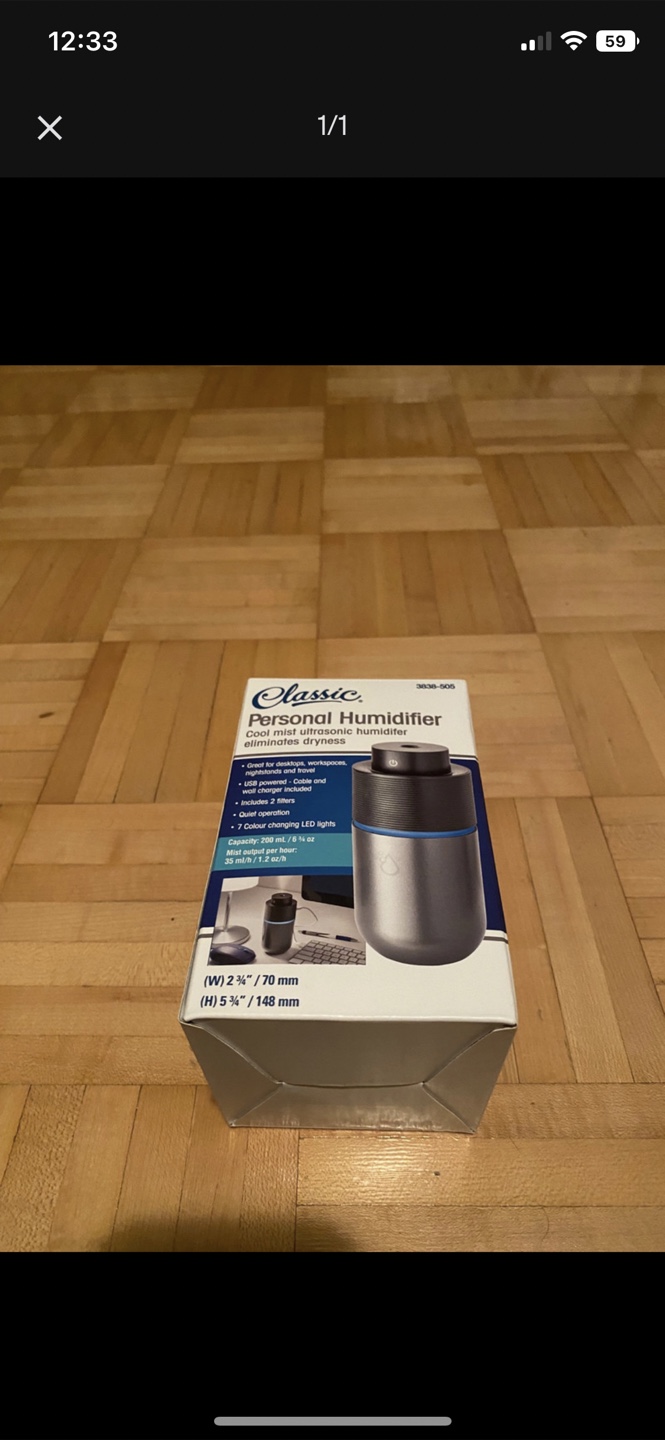 Classic Personal Humidifier - New in Box