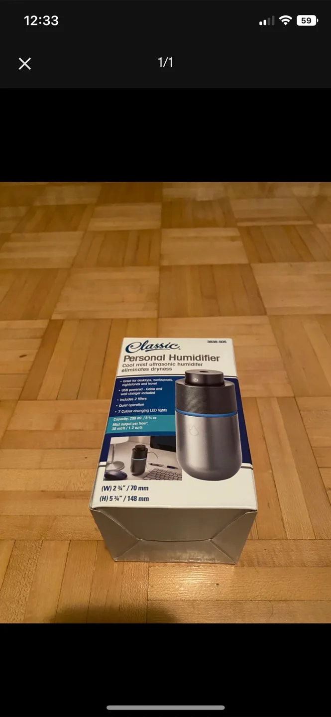 Classic Personal Humidifier - New in Box thumbnail