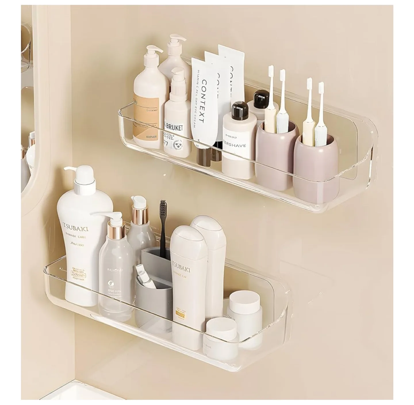 3 Pcs Acrylic Adhesive Shelves Organizer thumbnail