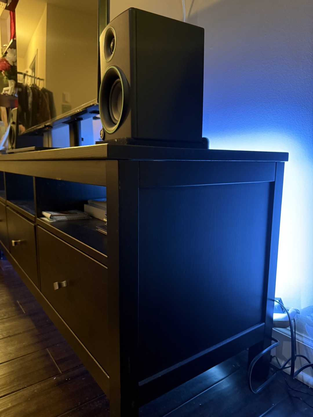 Black TV Stand w/ LED Lights - photo 2