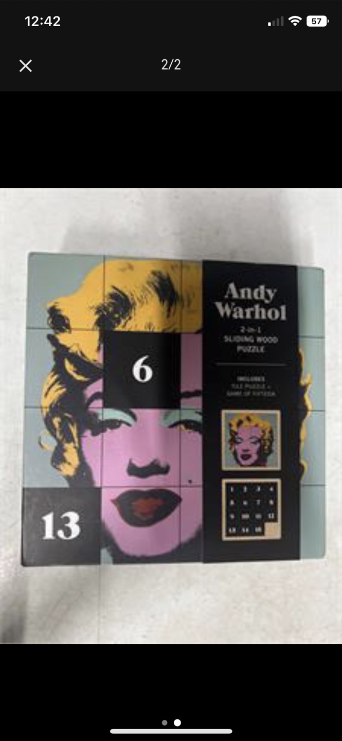 Andy Warhol 2-in-1 Sliding Wood Puzzle
