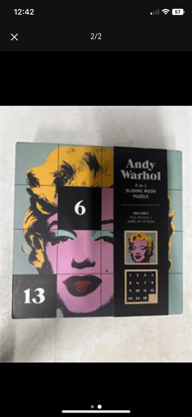 Andy Warhol 2-in-1 Sliding Wood Puzzle thumbnail