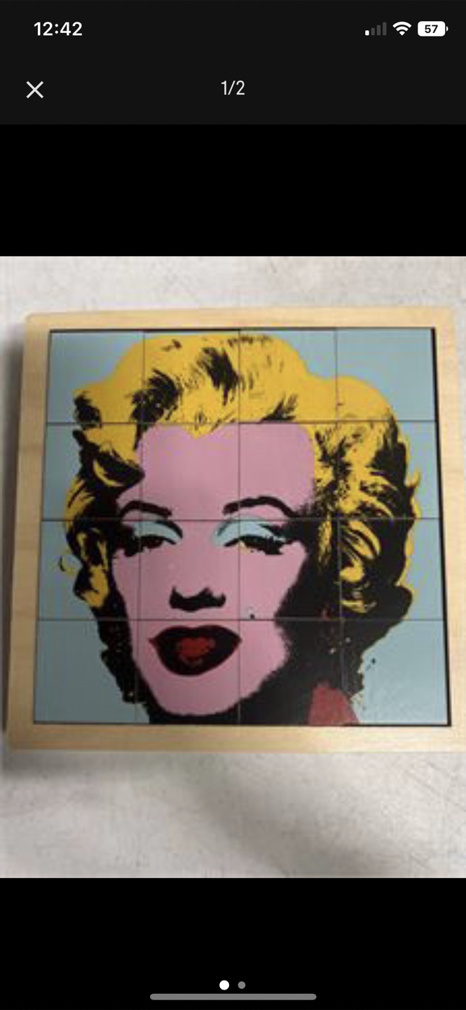Andy Warhol 2-in-1 Sliding Wood Puzzle - photo 2
