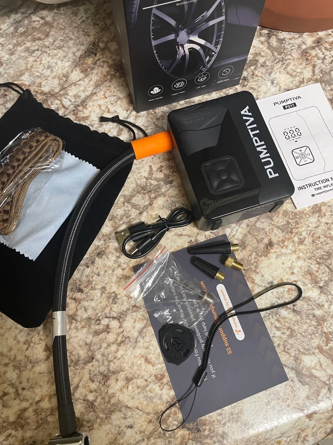 Pumptiva Tire Inflator - Portable & Powerful image indicator(2)