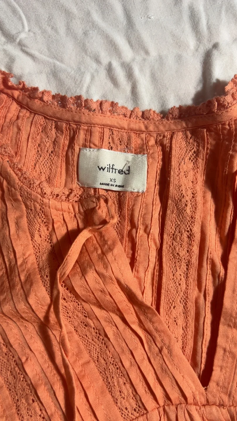 Wilfred XS Orange Tunic Top - New with Tags! thumbnail