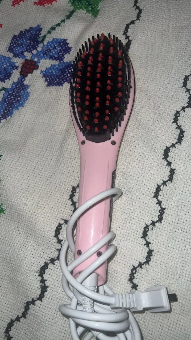 Pink Hair Straightening Brush thumbnail