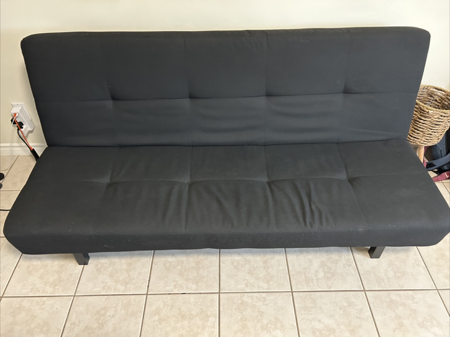 Black Futon Sofa Bed - photo 3
