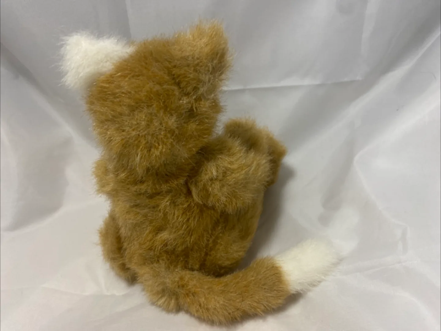 Ty Handmade Plush Cat Pouncer White Stuffed Animal 8" Posable image indicator(2)