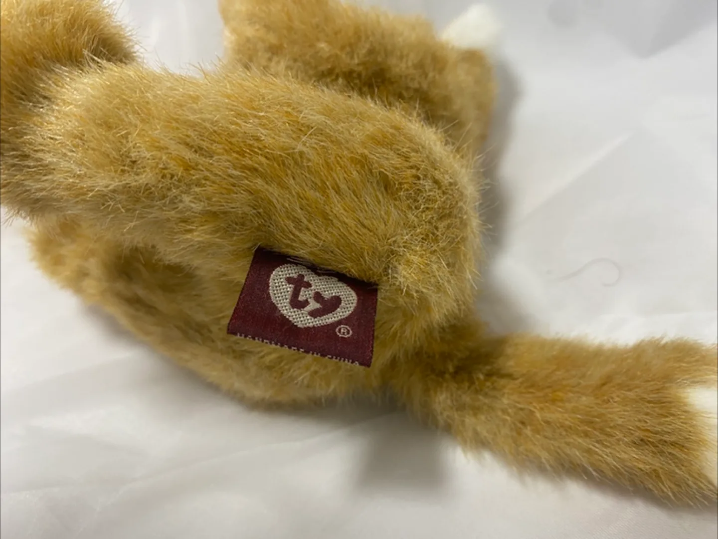 Ty Handmade Plush Cat Pouncer White Stuffed Animal 8" Posable image indicator(3)