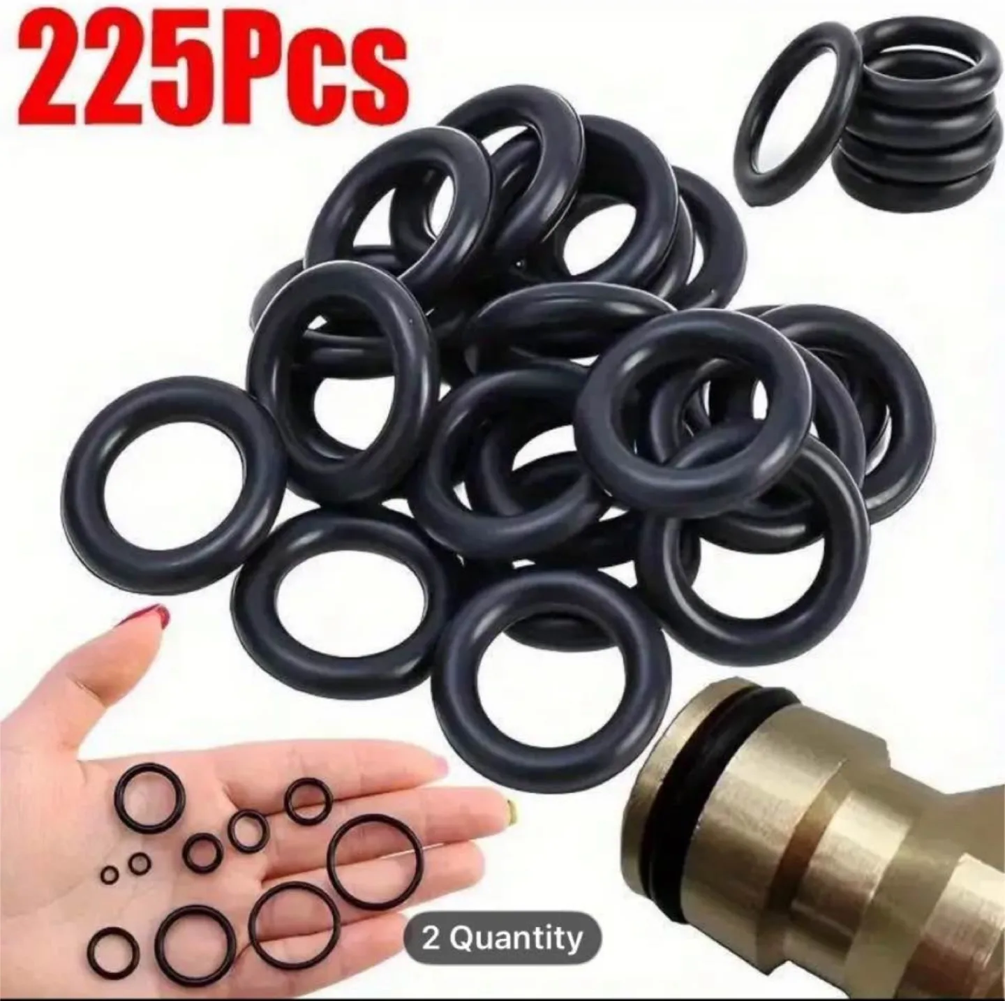 O Ring Kit 225pcs, O Ring Assortment Kit 18 Size image indicator(4)