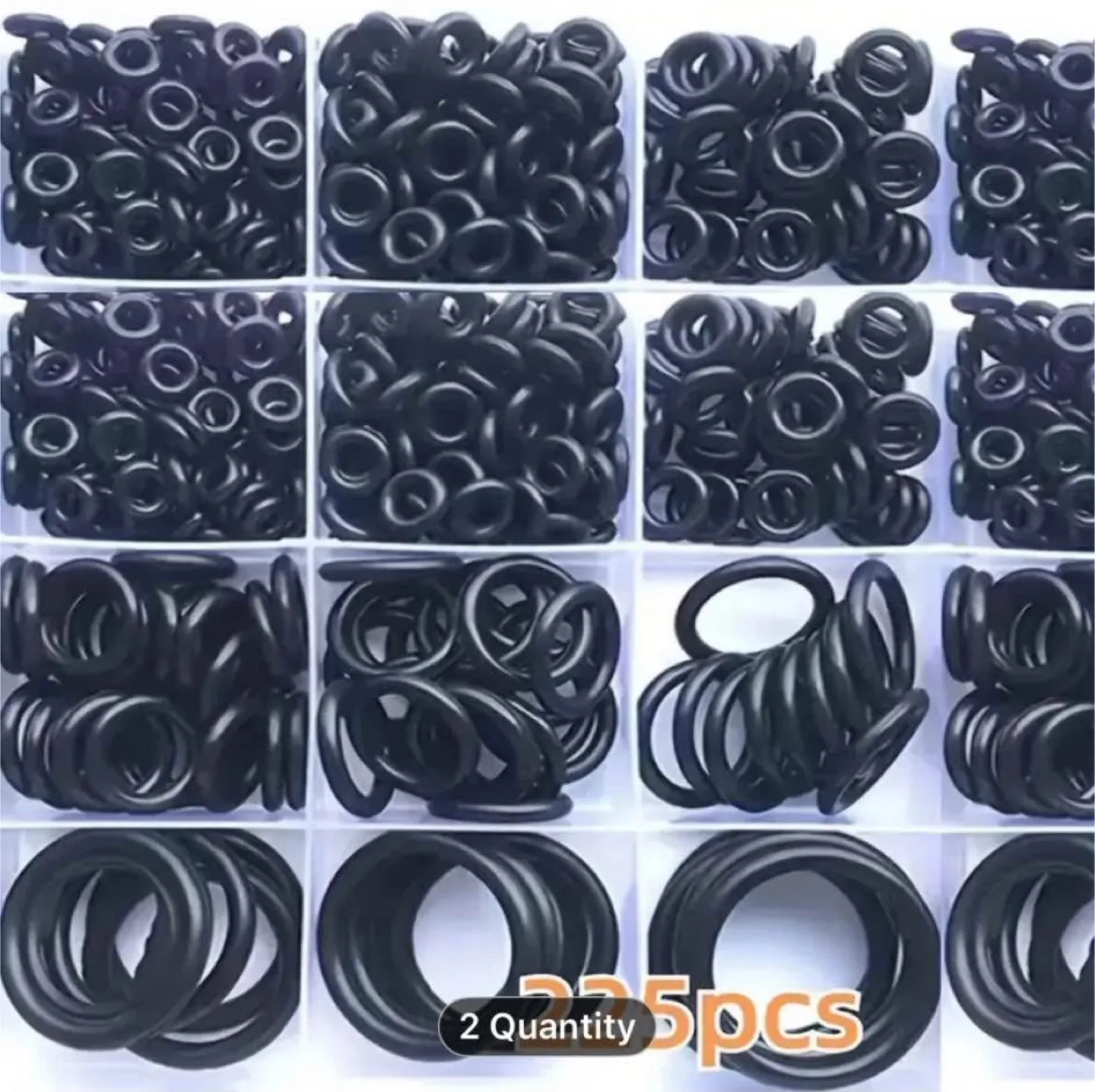 O Ring Kit 225pcs, O Ring Assortment Kit 18 Size image indicator(2)