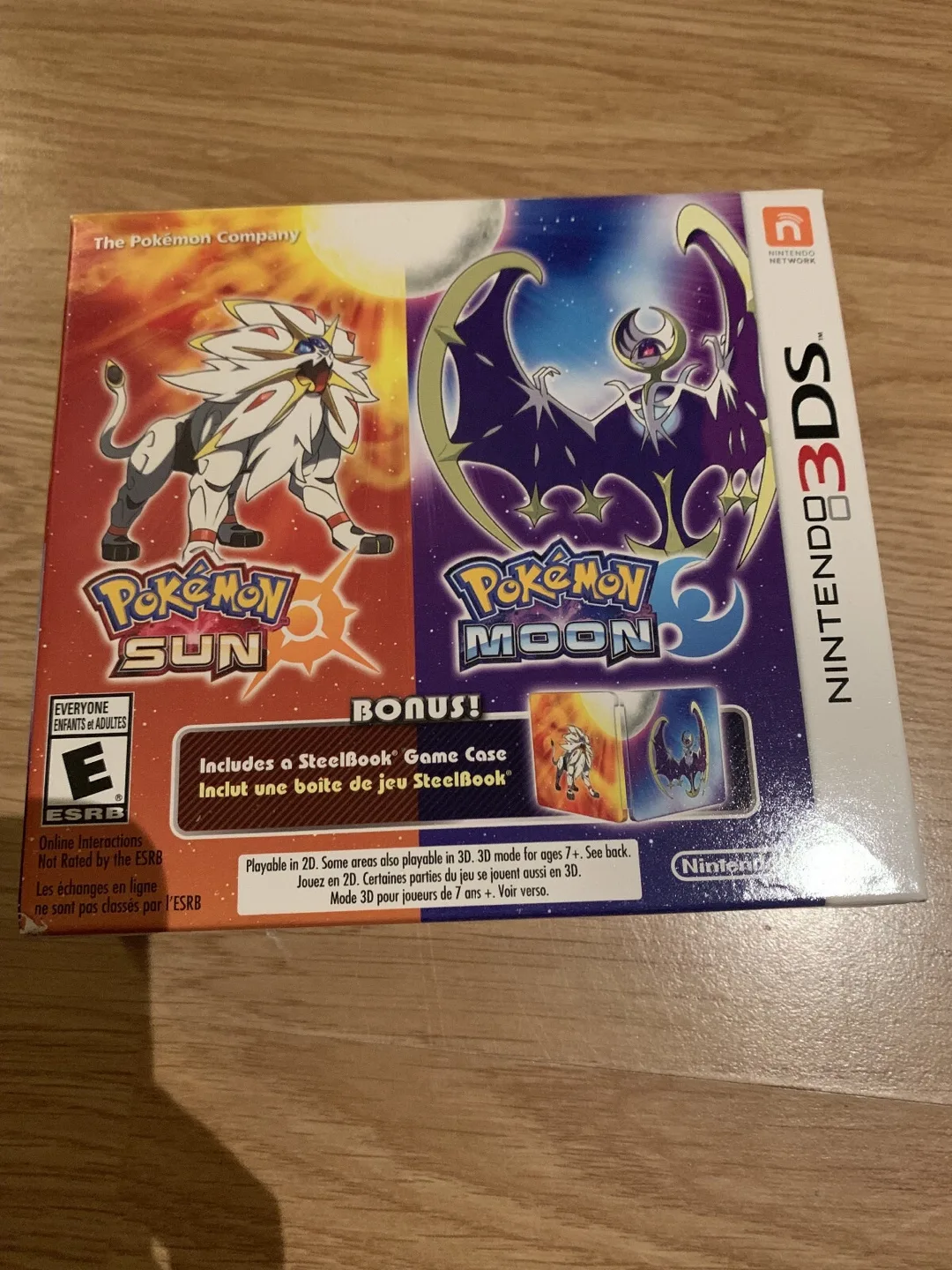Pokemon Sun and Moon dual pack steel book 3DS Games