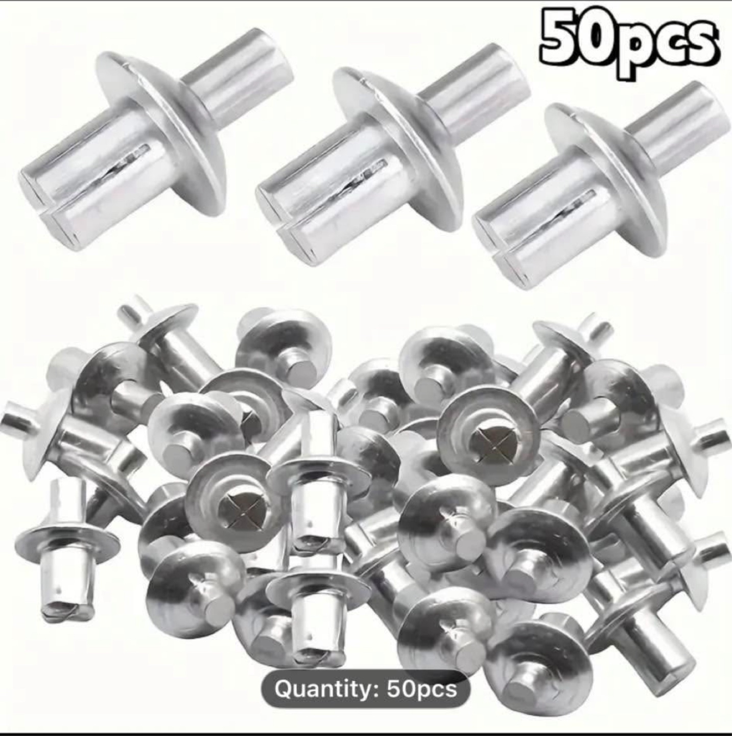 50pcs Aluminum & Stainless Steel Flat Round Head Rivets - photo 5