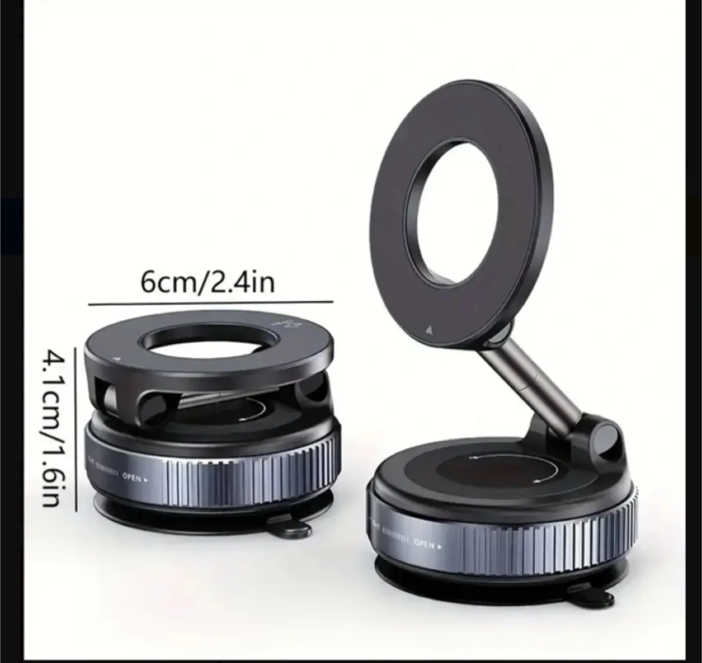 ‏Upgraded Aluminum Alloy Magnetic Phone Holder image indicator(2)