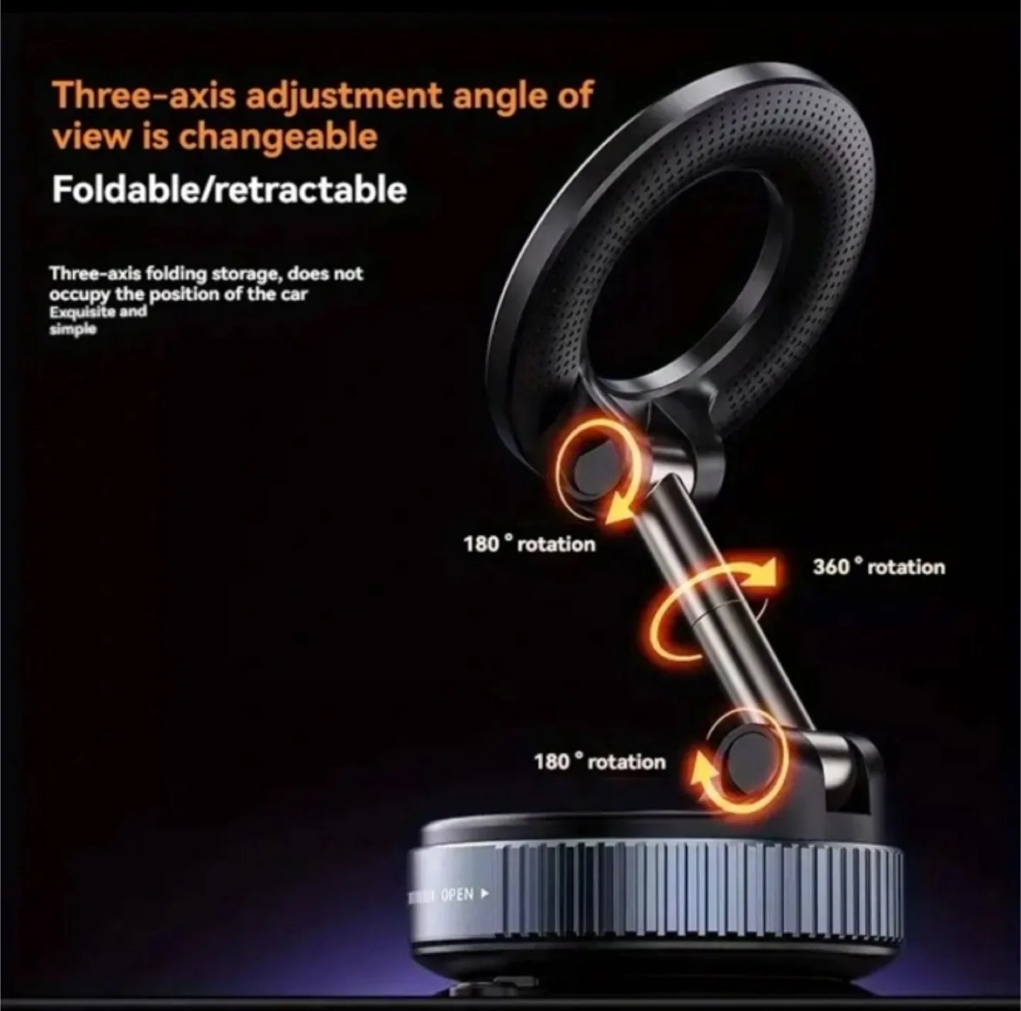 ‏Upgraded Aluminum Alloy Magnetic Phone Holder image indicator(6)