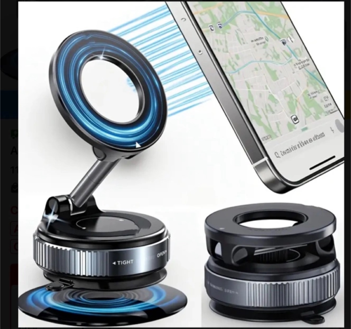 ‏Upgraded Aluminum Alloy Magnetic Phone Holder - photo 4