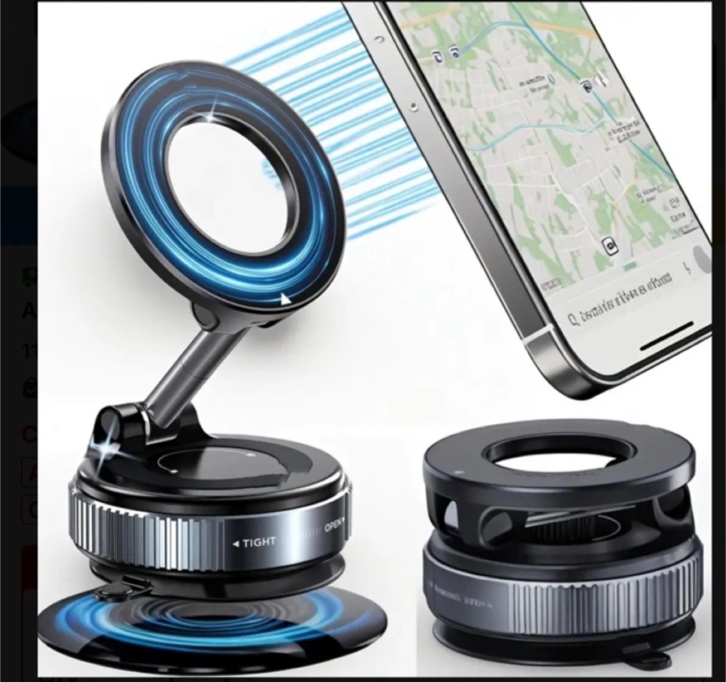 ‏Upgraded Aluminum Alloy Magnetic Phone Holder - photo 3