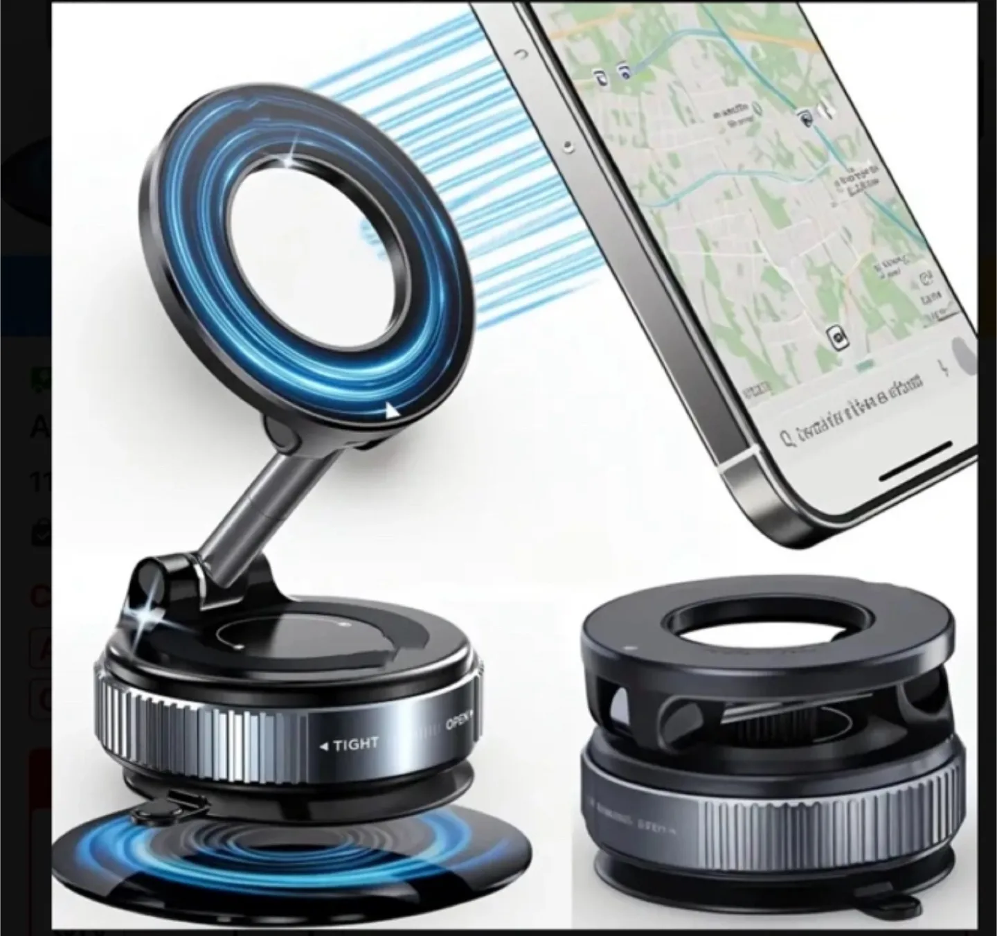 ‏Upgraded Aluminum Alloy Magnetic Phone Holder image indicator(3)