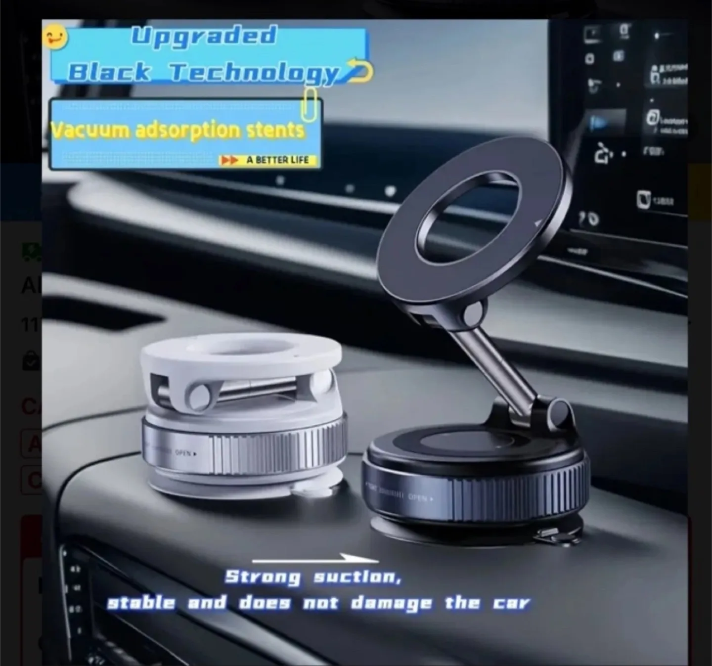‏Upgraded Aluminum Alloy Magnetic Phone Holder image indicator(7)