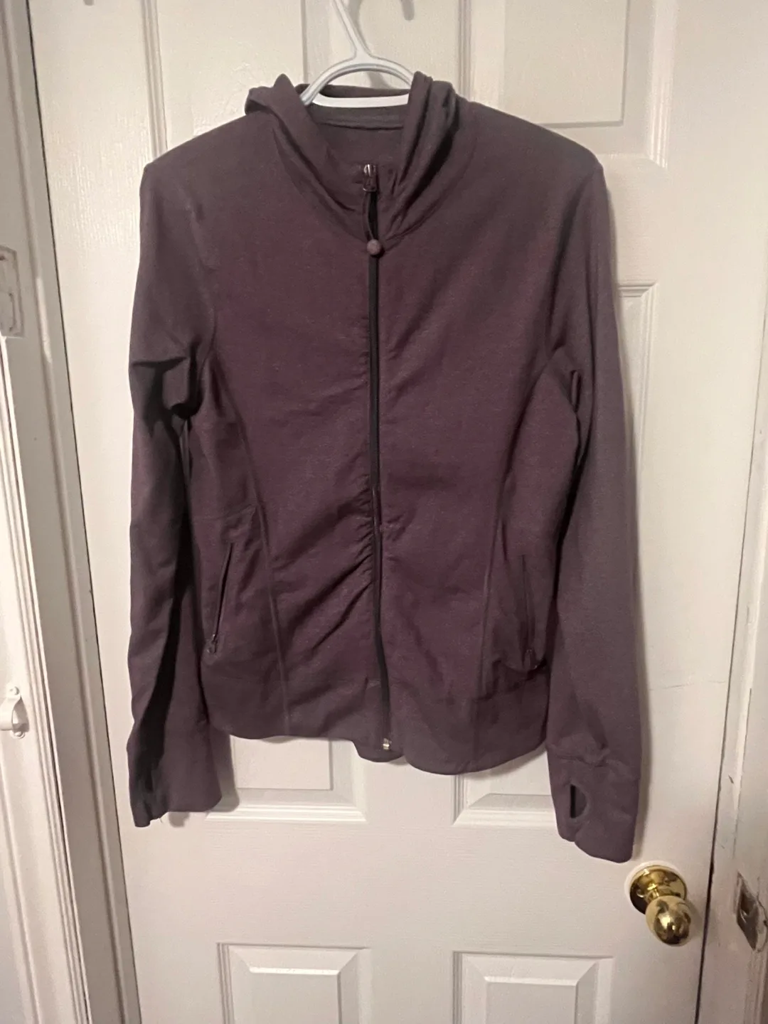 Athleta Purple Zip-Up Hoodie, Size S thumbnail