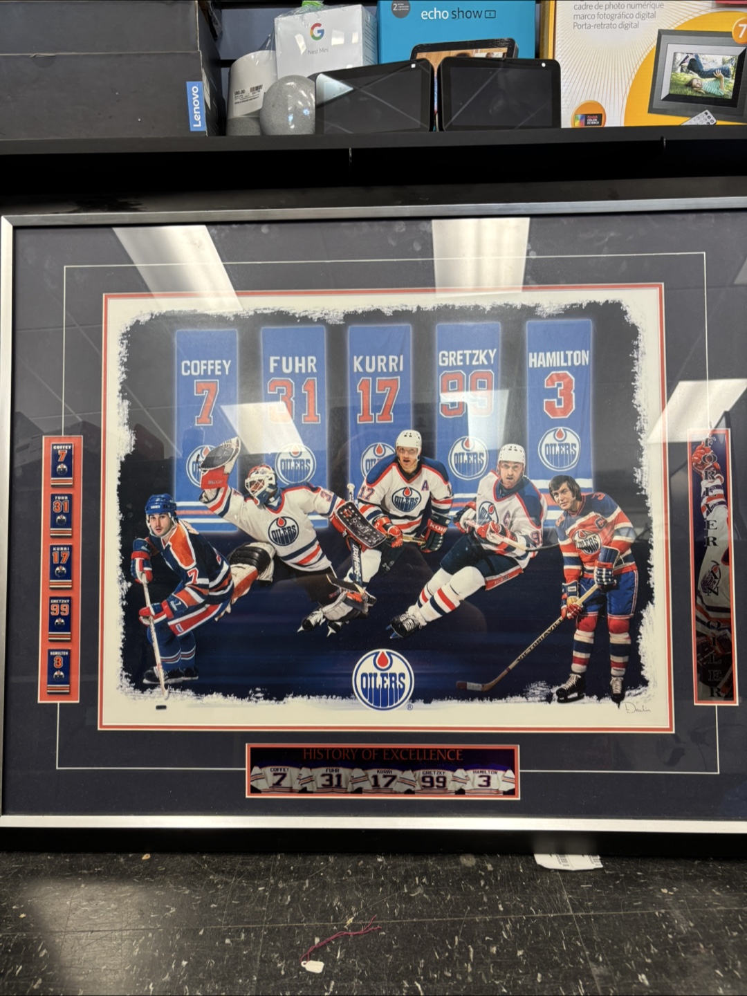 Edmonton Oilers Framed History of Excellence Print